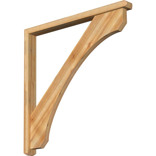 Ekena Millwork Legacy Craftsman Rough Sawn Bracket w/ Offset Brace, Western Red Cedar, 4"W x 44"D x 44"H BKT0402X44X44LEC04RWR - main